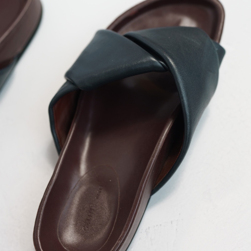 CELINE Twist Leather Mules | Slide Sandals | Black | 38 / 8.5 - Picture 7 of 10